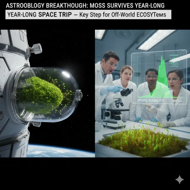 Astrobiology Breakthrough: Moss Spores Survive Year-Long Exposure to Outer Space