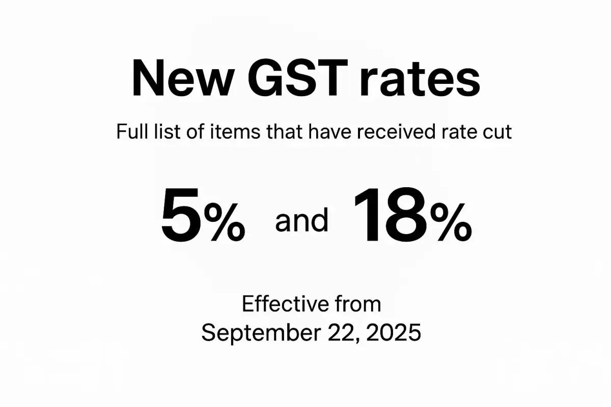 New GST rates: Full list of items that have received rate cut