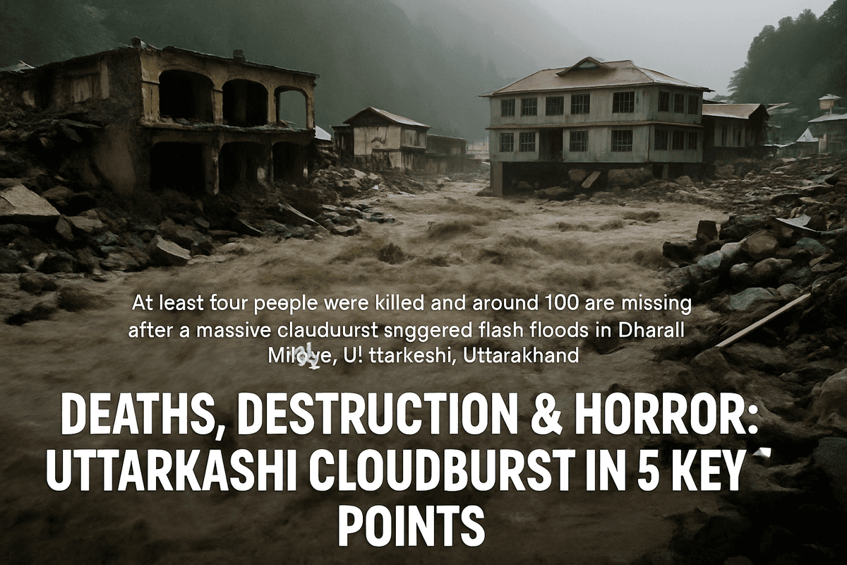 Deaths, Destruction & Horror: Uttarkashi Cloudburst in 5 Key Points