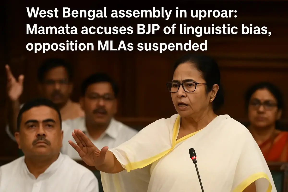 West Bengal assembly in uproar: Mamata accuses BJP of linguistic bias, opposition MLAs suspended