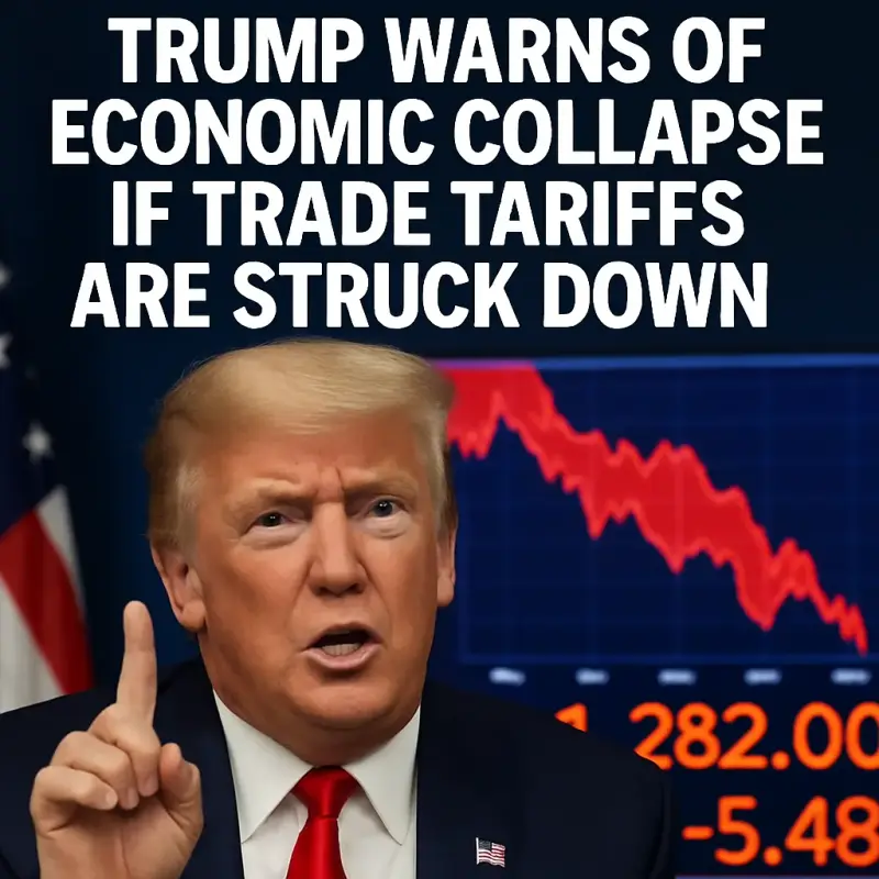 Trump warns of economic collapse if trade tariffs are struck down